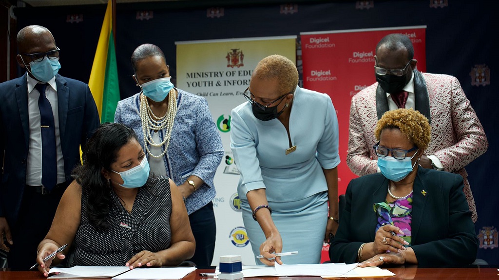 Digicel Foundation CEO Charmaine Daniels meets with education officials